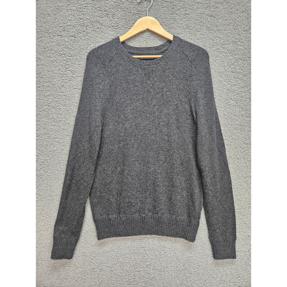 American Eagle Sweater XL Gray Raglan Crew Neck Cotton Blend Minimalist Casual